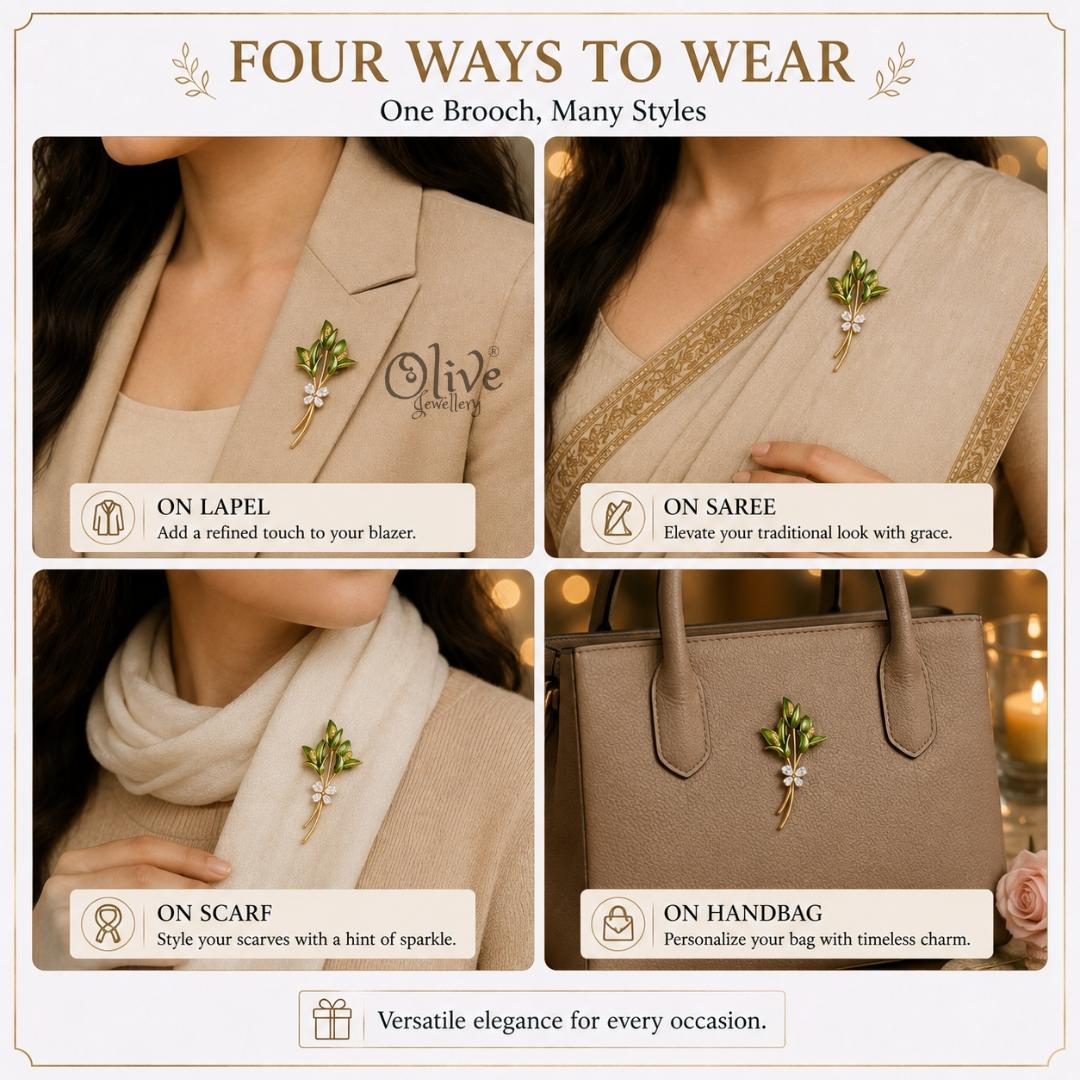 Verde Blossom Brooch