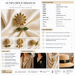 Sunflower Brooch