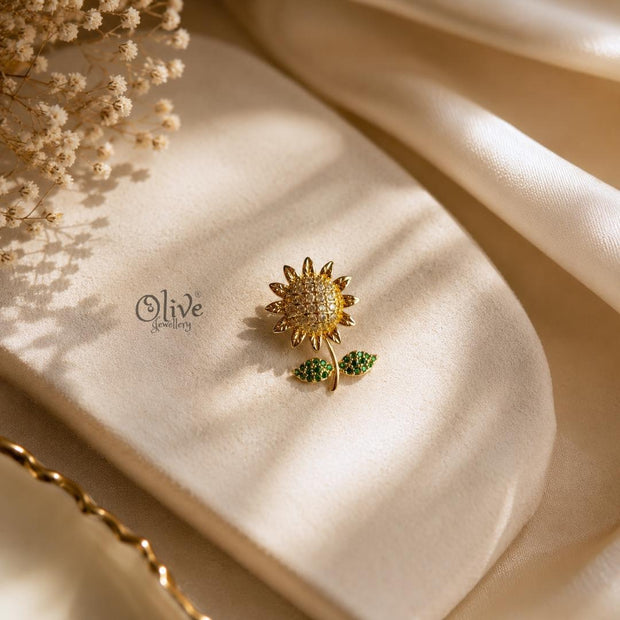 Sunflower Brooch