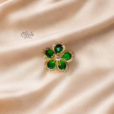 Emerald Bloom Brooch