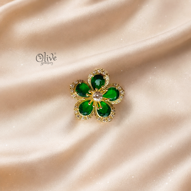 Emerald Bloom Brooch