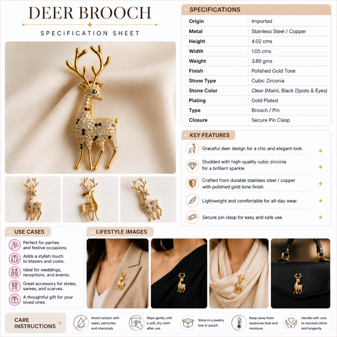 Deer Brooch
