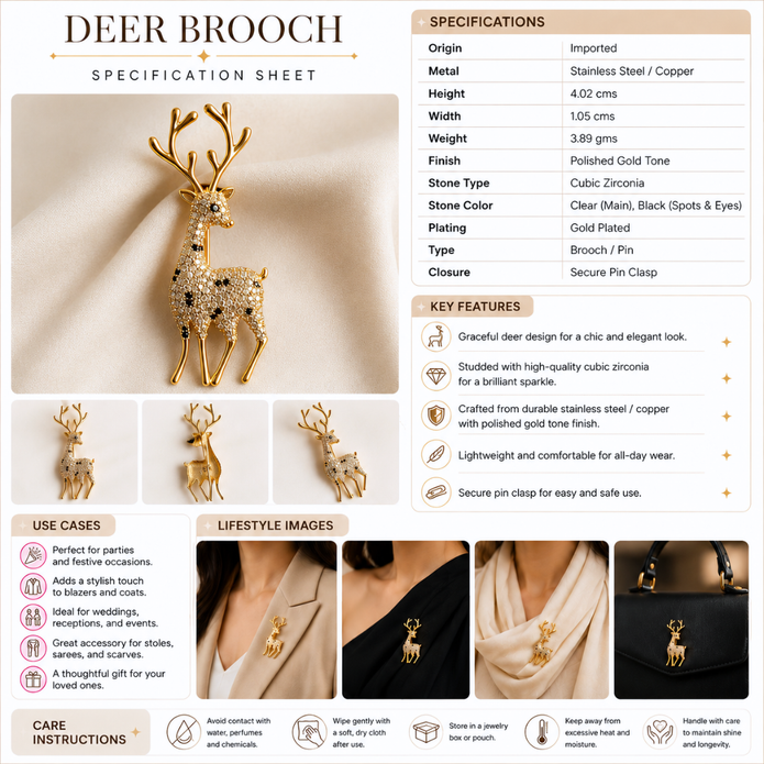 Deer Brooch