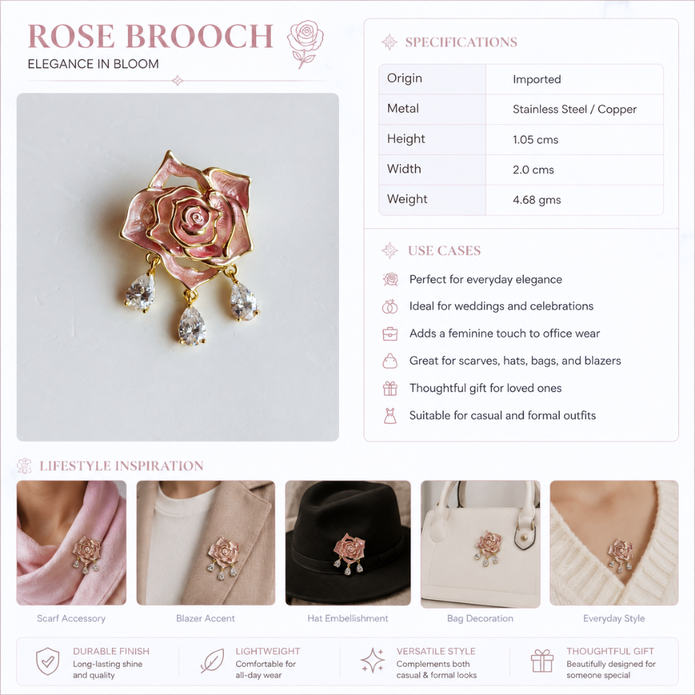 Rose Brooch