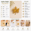 Amber  Maple Leaf Brooch