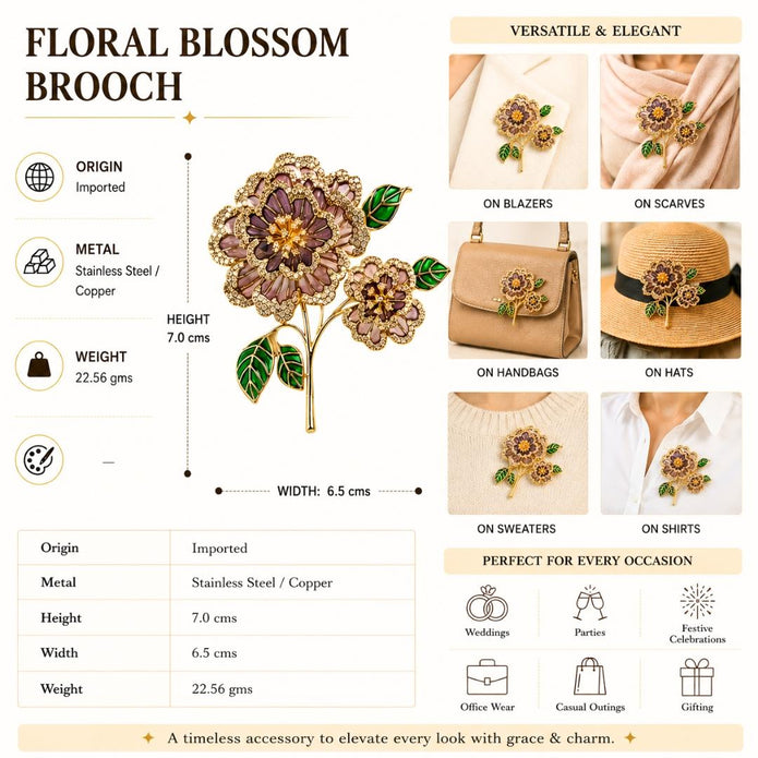 Floral Blossom Brooch/Pendant