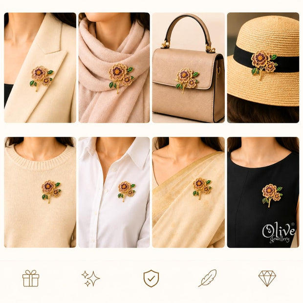 Floral Blossom Brooch/Pendant