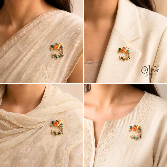 Floral Pearl Brooch/Pendant