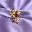 Floral Pearl & Amethyst Brooch