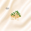 Emerald Leaf Tree Brooch