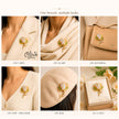 Baroque Pearl Stone Brooch