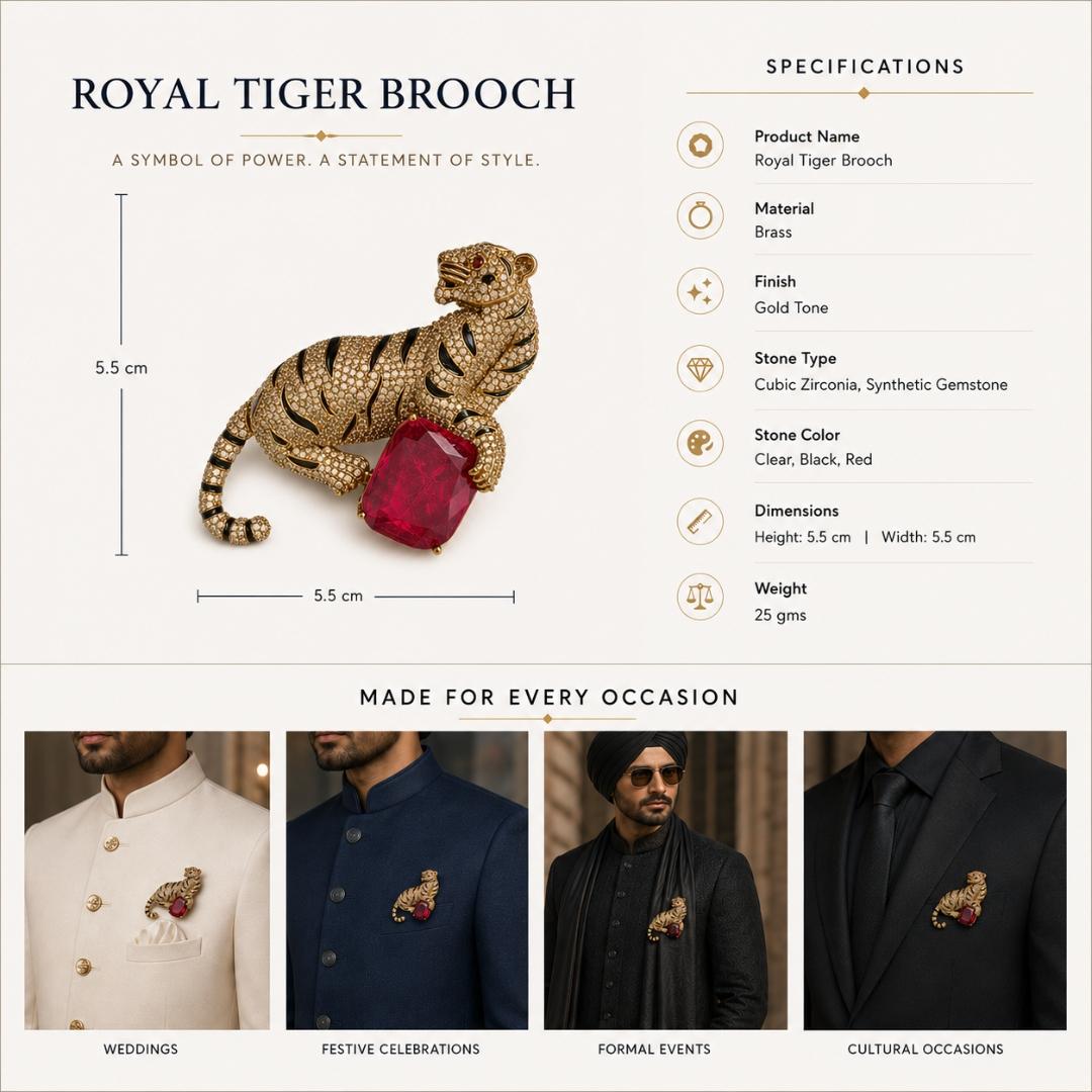 Royal Tiger Brooch