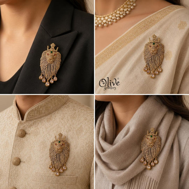 Regal Lion Brooch