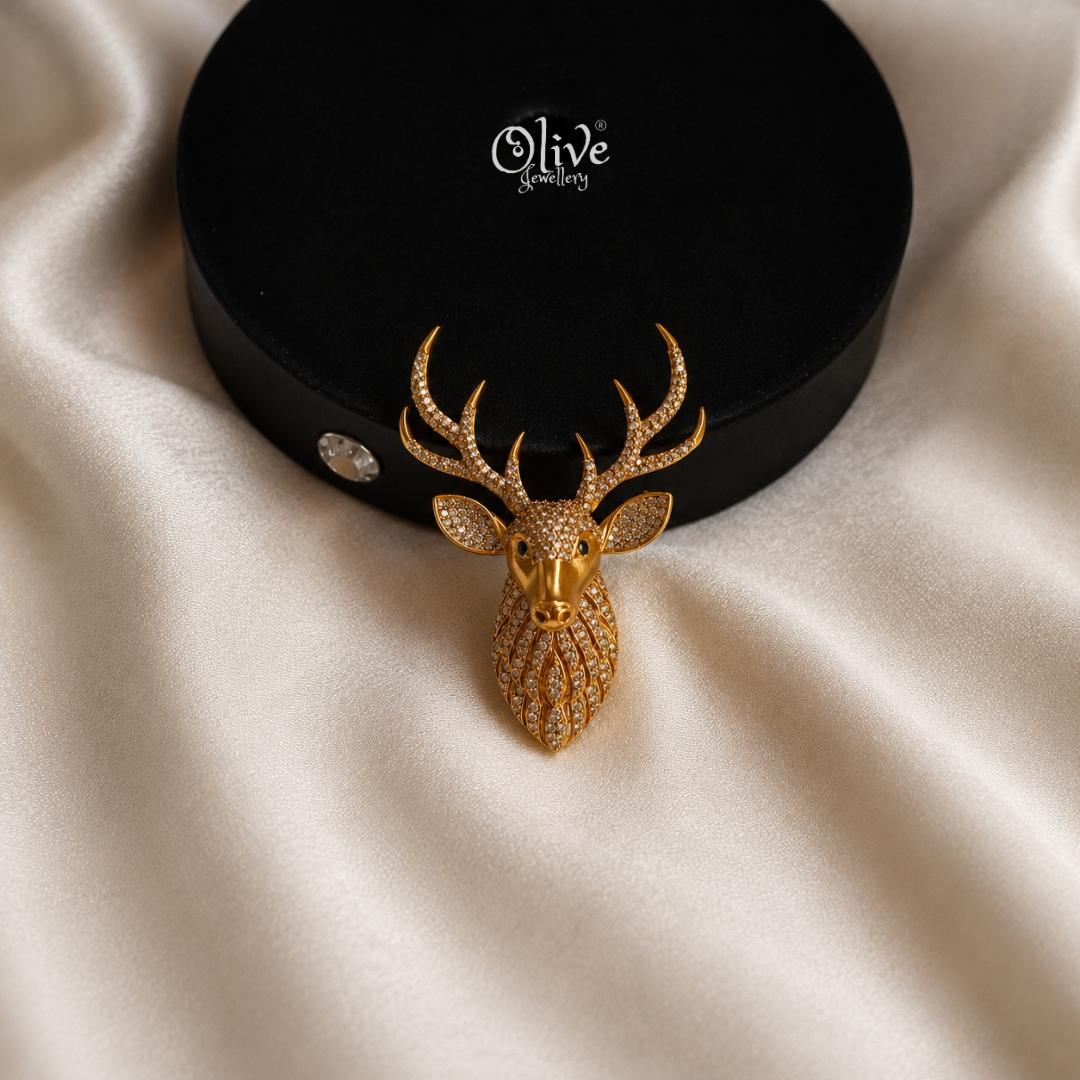Regal Deer Brooch