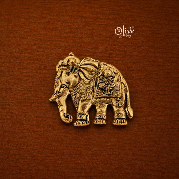 Elephant Brooch-(Gold Shade)