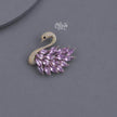 Lavender Swan Brooch