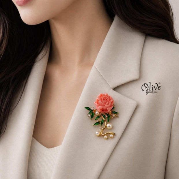 Blush Rose Brooch