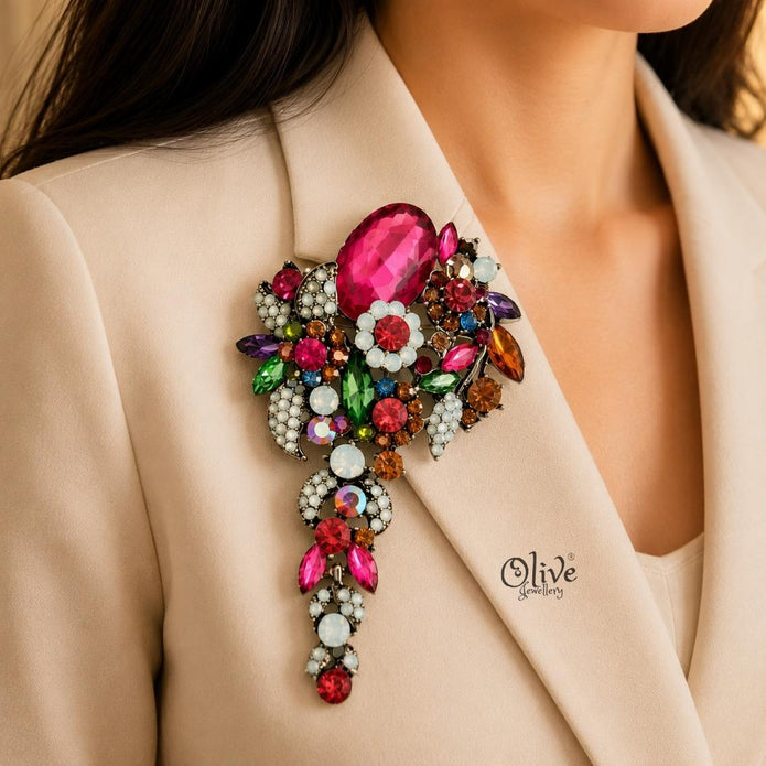 Ruby Radiance Brooch (Pendant)