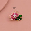 Lily Pad Pearl Brooch