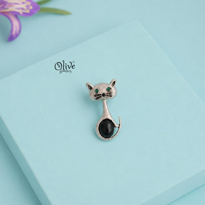 Midnight Whiskers Brooch