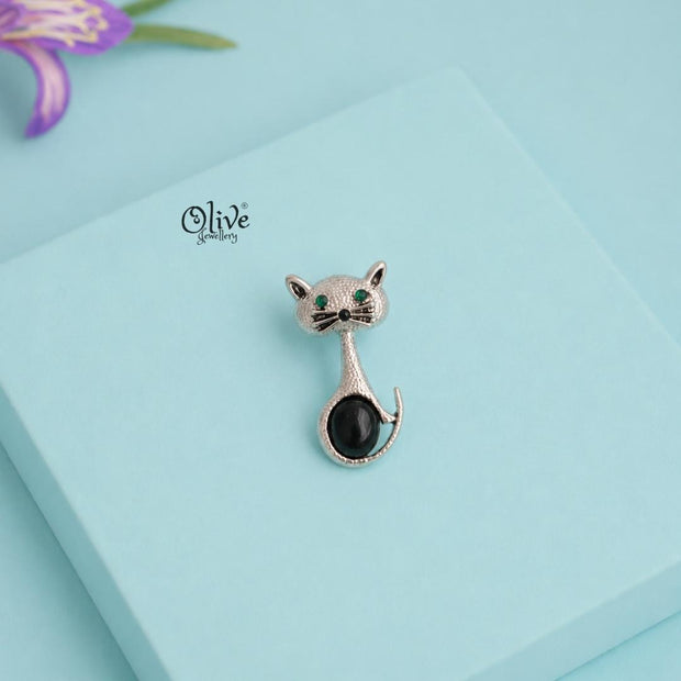 Midnight Whiskers Brooch