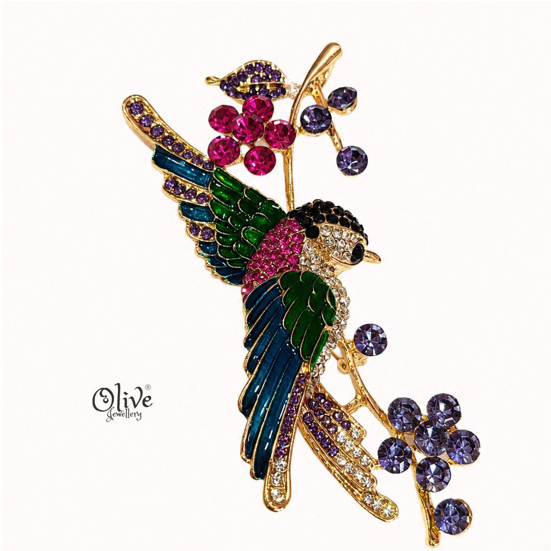 Verdant Plumage Brooch