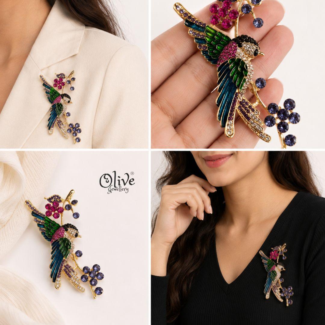 Verdant Plumage Brooch
