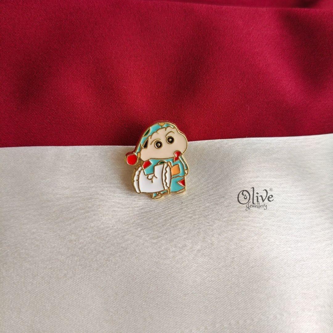 Shinchan School Day Enamel Pin