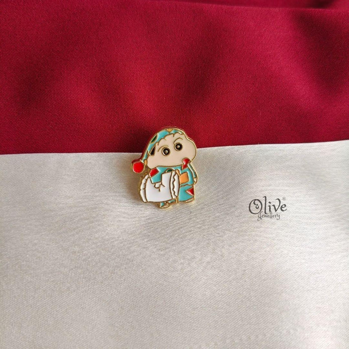 Shinchan School Day Enamel Pin