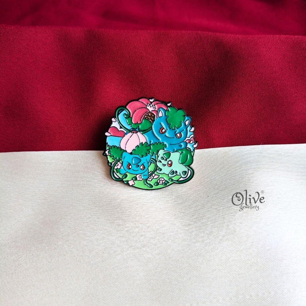 Bulbasaur Evolution Enamel Pin