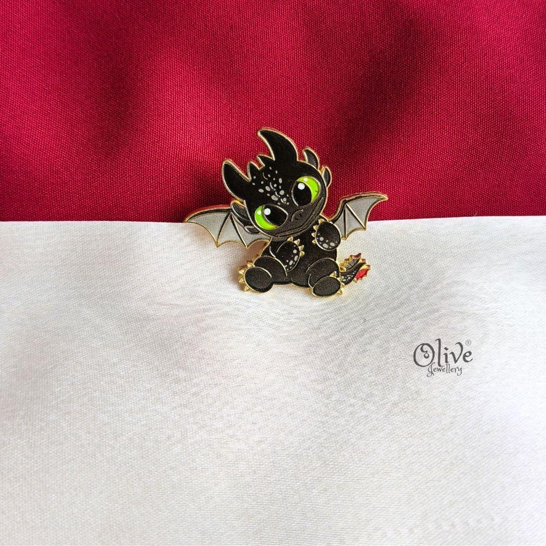 Toothless Baby Dragon Enamel Pin