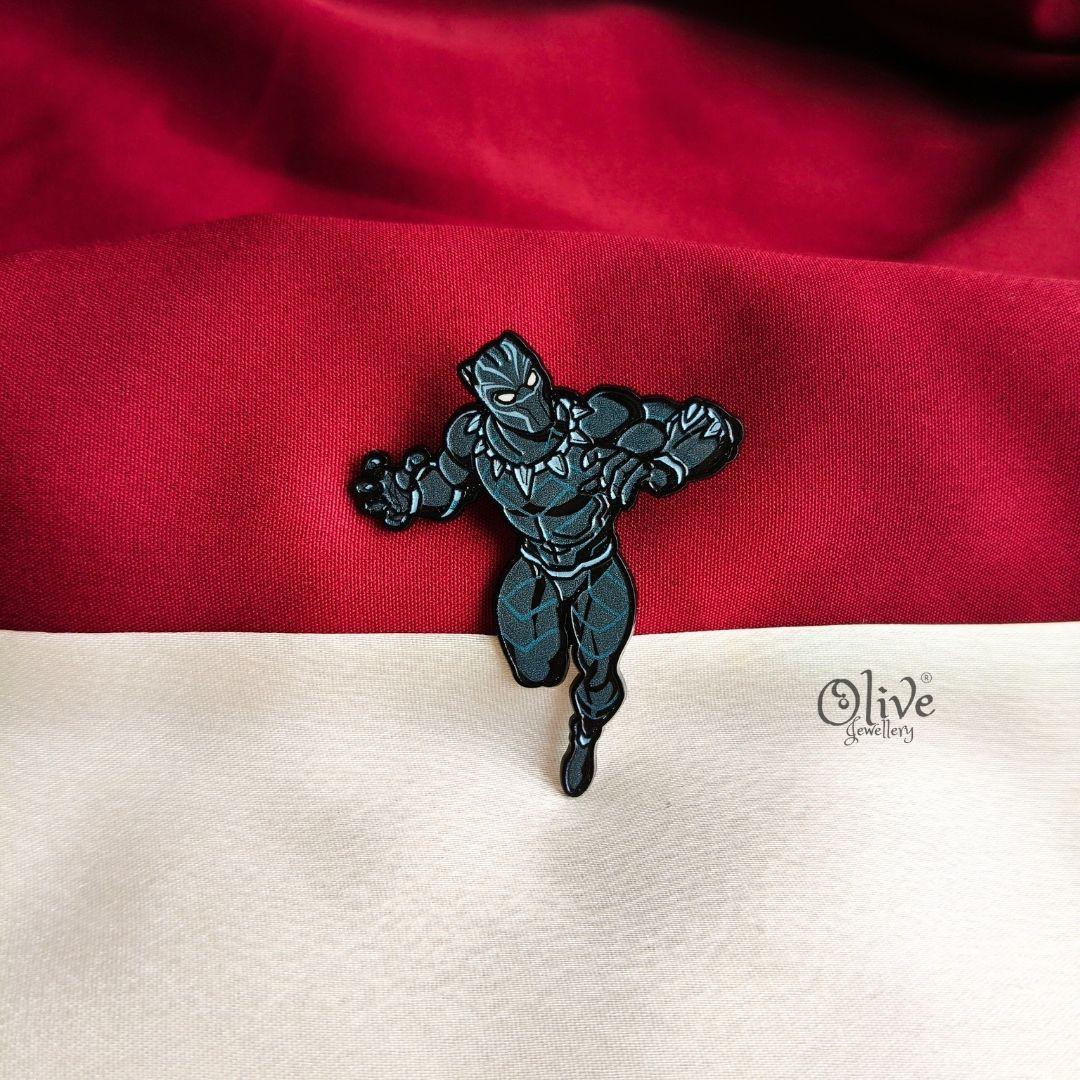 Black Panther Action Enamel Pin