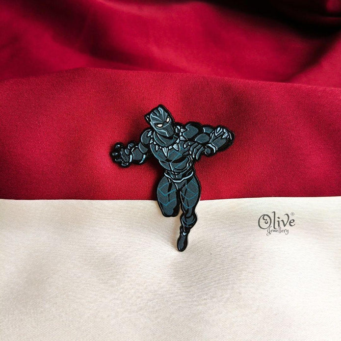 Black Panther Action Enamel Pin
