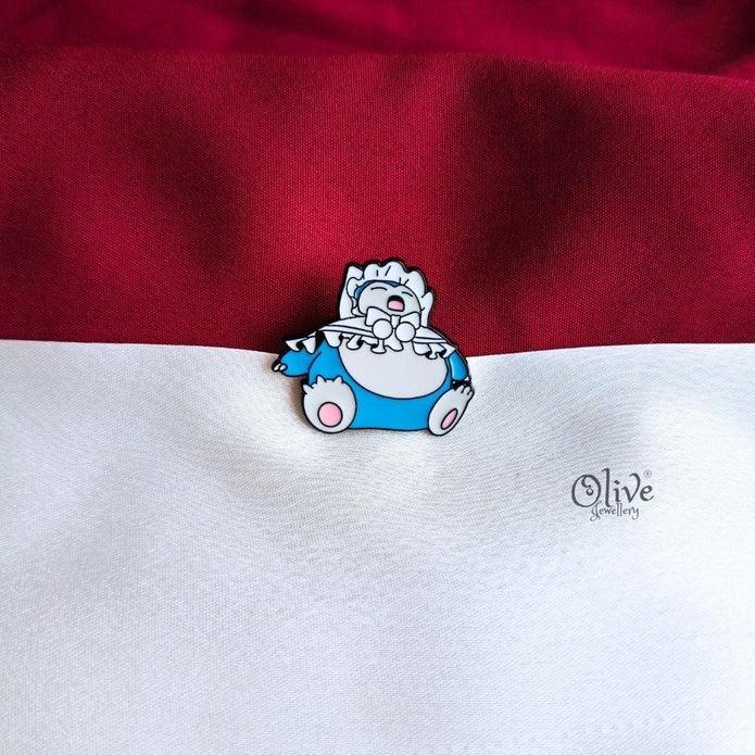 Snorlax Maid Enamel Pin
