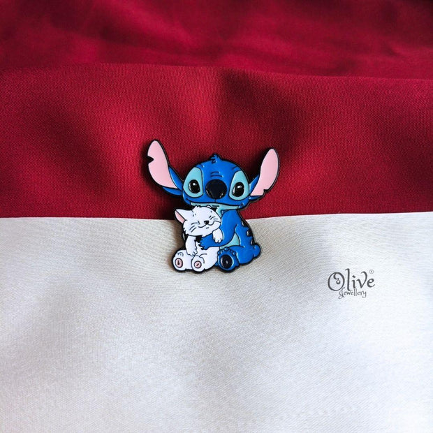 Stitch & Kitten Enamel Pin