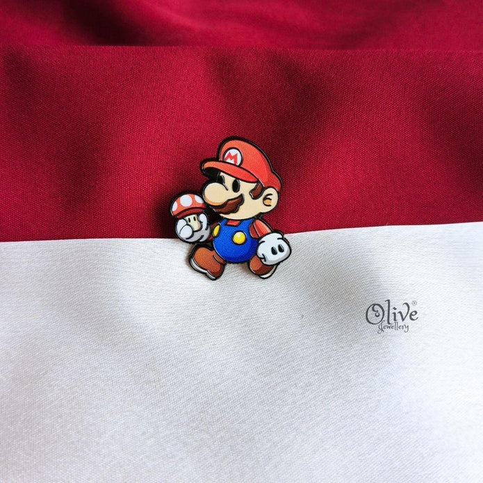 Mario Mushroom Enamel Pin