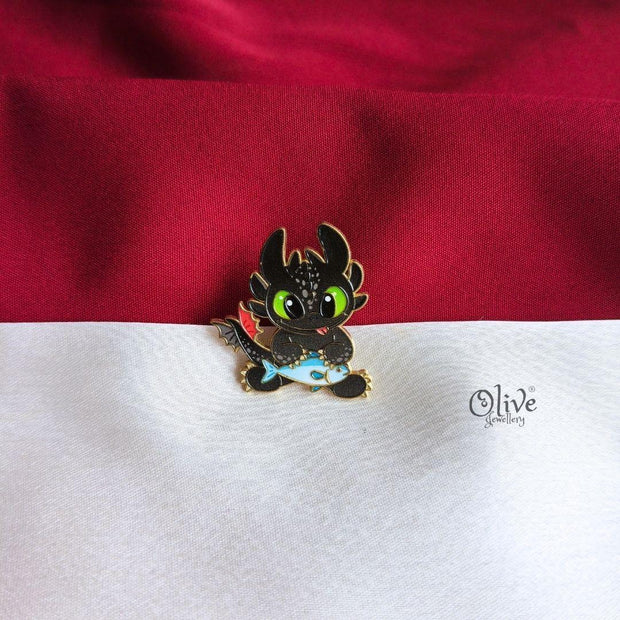 Toothless Fish Enamel Pin