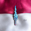 Blue Flame Katana Enamel Pin