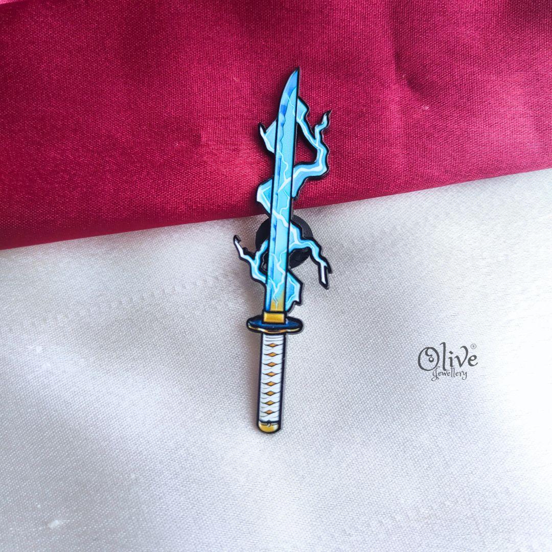 Lightning Katana Enamel Pin