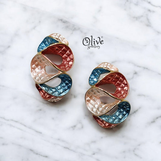 Enamel Earrings - 13