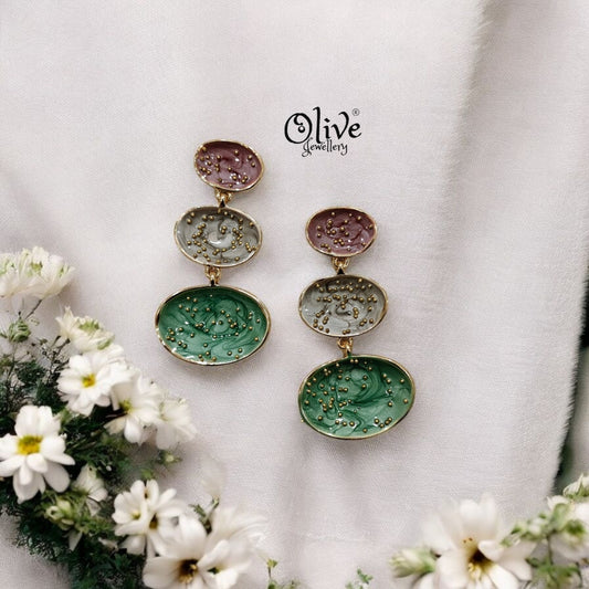 Enamel Earrings - 38