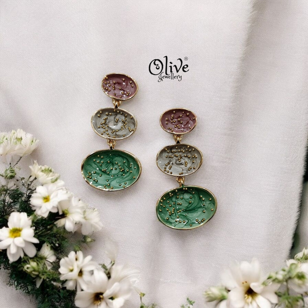 Enamel Earrings - 38