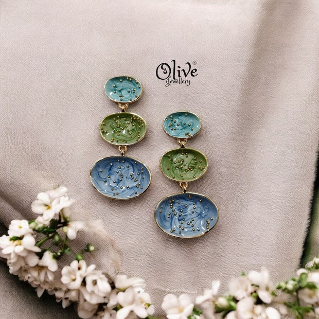 Enamel Earrings - 38