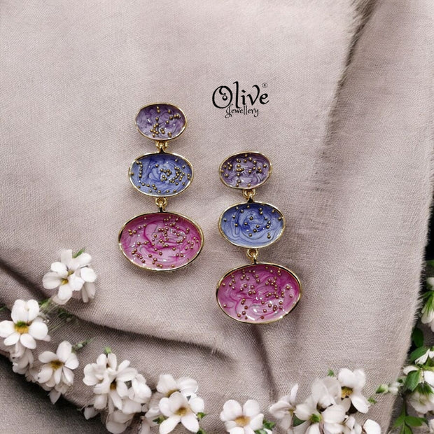 Enamel Earrings - 38
