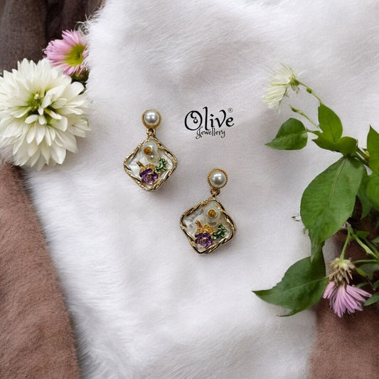 Enamel Earrings - 56