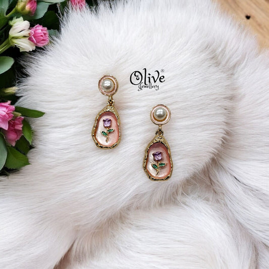 Enamel Earrings - 61