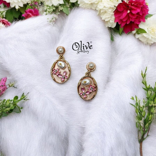 Enamel Earrings - 66