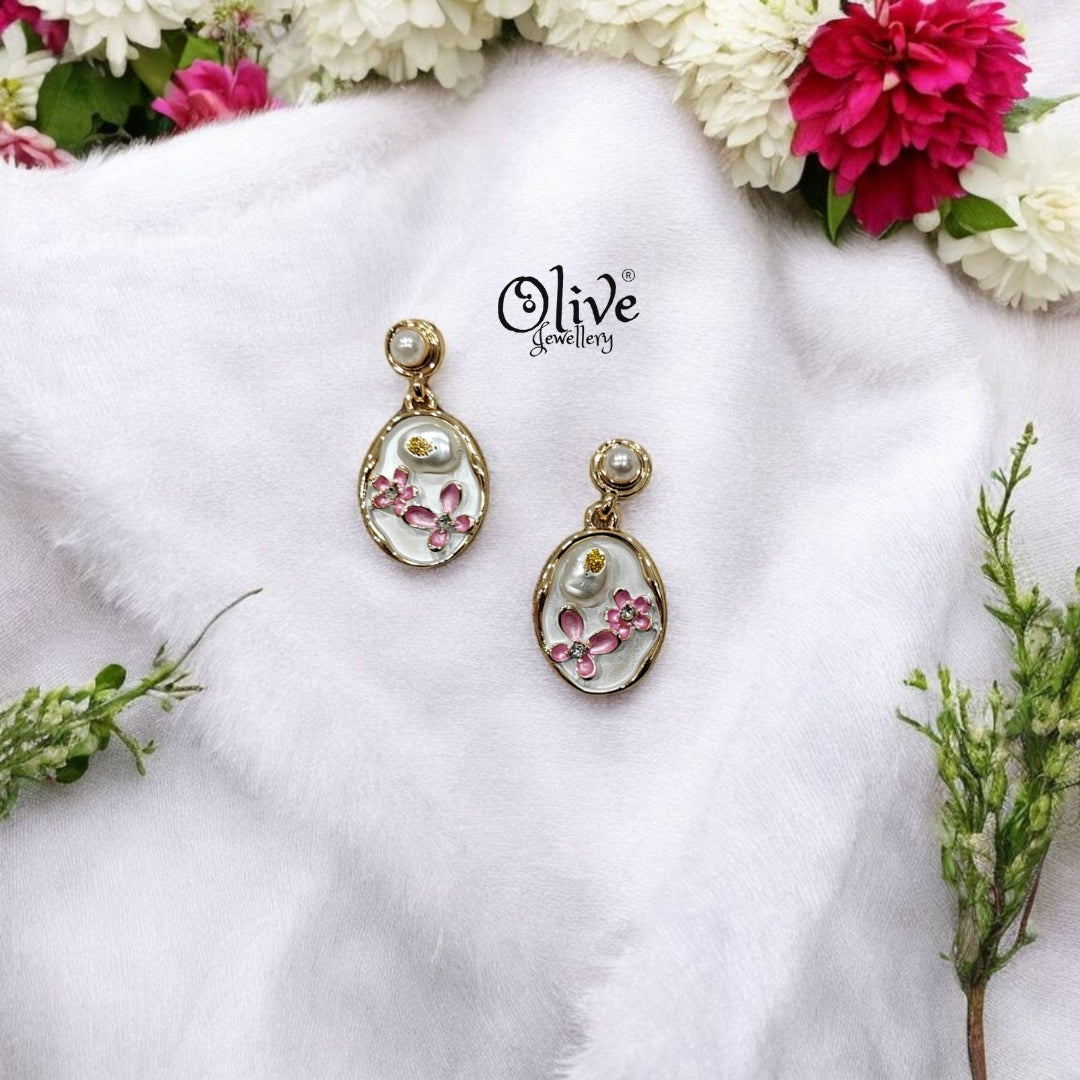 Enamel Earrings - 66