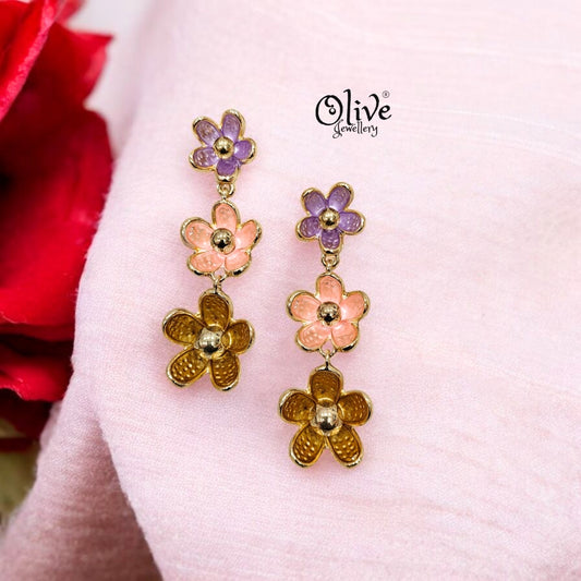 Enamel Earrings - 79