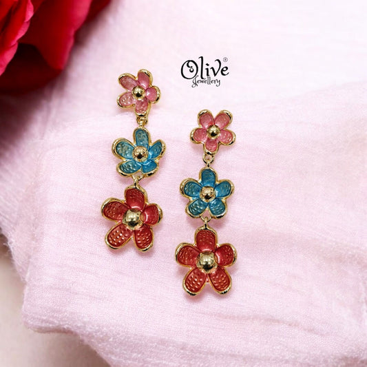 Enamel Earrings - 79